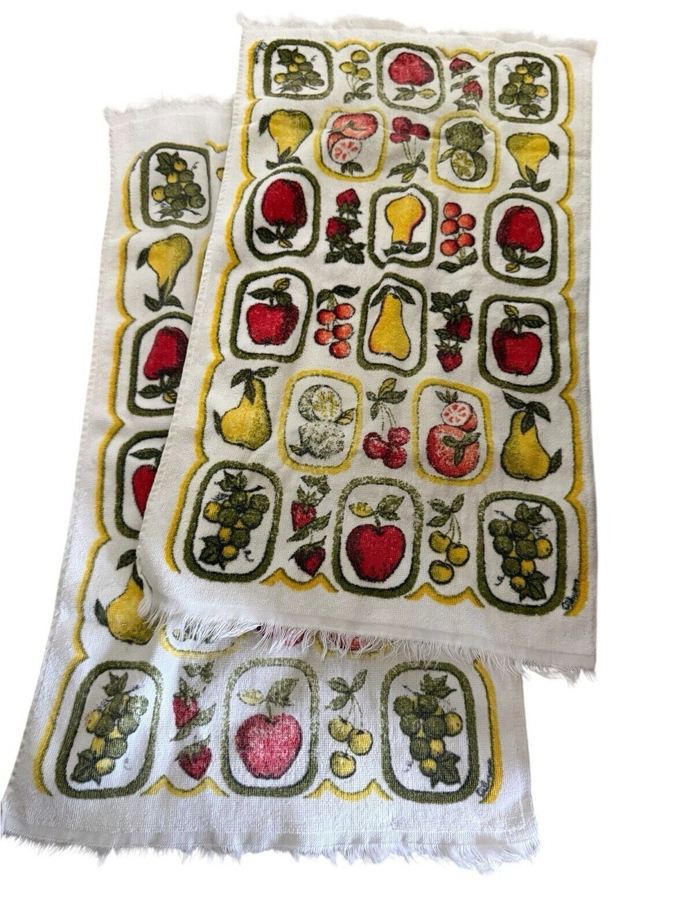 Vintage Pair Of Canon Kitchen Dish Towels USED